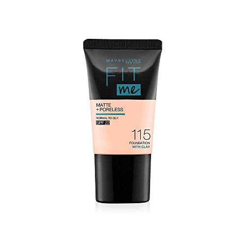 Maybelline New York Liquid Foundation Medium Coverage For Oily Skin & New York Fit Me Matte+Poreless Liquid Foundation Medium Coverage For Oily Skin Tube, Pack Of 1