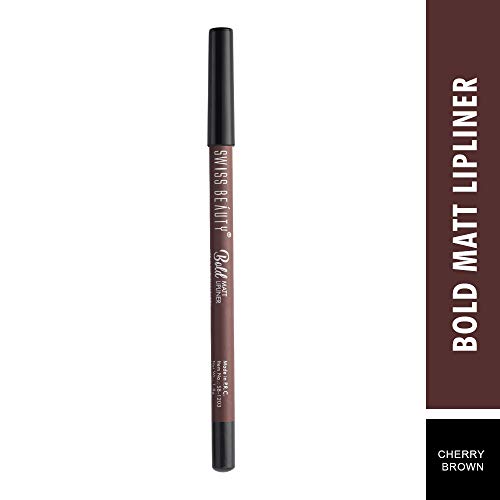 Swiss Beauty Bold Matte Lipliner Pencil Set | Long Stay | Smudge Free | Waterproof | Creamy Lip Liner Pencil| Shade- 06, 1.6g & Swiss Beauty Bold Matte Lipliner Pencil Set | Long Stay - Sandy, 1.6g