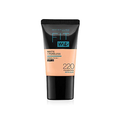 Maybelline New York Liquid Foundation Medium Coverage For Oily Skin & New York Fit Me Matte+Poreless Liquid Foundation Medium Coverage For Oily Skin Tube, Pack Of 1