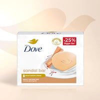 Dove Sandalwood Beauty Bar for Naturally Glowing Skin with 100% Natural Origin Sandalwood and Real Saffron Extracts 125g (Pack of 3)