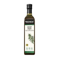 HESTHETIC Premium Cold Pressed Hemp Seed Oil - Rich in Vitamin E, Omega 3 & 6 - Versatile Natural Oil for Skin & Hair Care | 100% Pure and Natural 250 ml