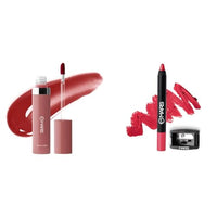 MARS Drip Lip Mist for Women (4.5 ml) (05-Cranberry Drip) Long Lasting Crayon Lipstick up to 12 Hours Stay | Matte Finish | Waterproof | Won't Smudge Won't Budge Lip Crayon (3.5 gm) (17-I Am Wise)