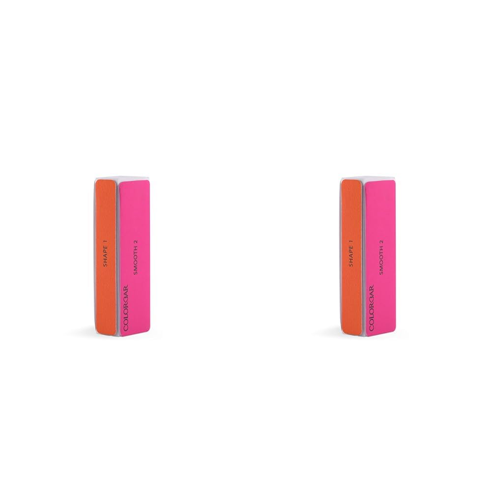 Colorbar Quickfix 4-Way Nail Buffer II Shape, Smooth, Buff & Polish nails (Pack of 2)
