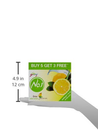 Godrej No. 1 Bathing Soap Lime & Aloe Vera – Grade 1 Soap & Long-lasting Fragrance, Combo Pack of 8 (150g each)