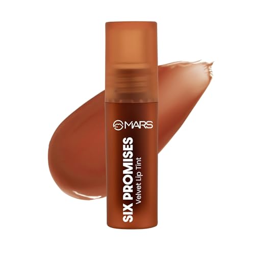 MARS Love Track Velvet Lip Tint (2.8ml) (SIX PROMISES) | Velvet Matte Finish High Coverage Liquid Matte Foundation | Blemish Free & Blendable Foundation For Makeup (40Ml) (Shade-04, All)