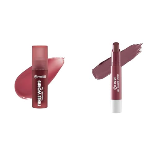 MARS Love Track Velvet Lip Tint (2.8ml) (THREE WORDS) 6 Flattering Shades Matte Super Stay Lipstick | Up to 12 Hours Long Lasting | Smudge Proof and Waterproof Lipstick for Women (2.6 gm) (07-SURREAL)