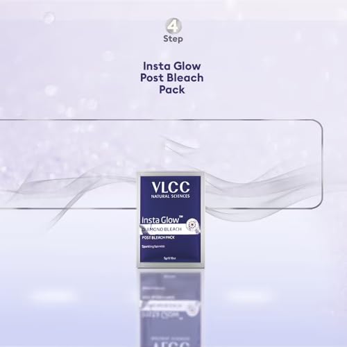 VLCC Insta Glow Diamond Bleach - 60g | With Diamond Powder For Sparkling Fairness | Skin Brightening Bleach | Minimizes Dark Spots, Reduces Facial Hair Visibility