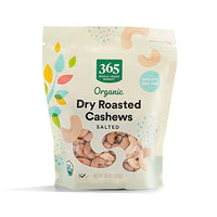 365 Cashews Dry Roasted & Salted Organic, 10 Ounce