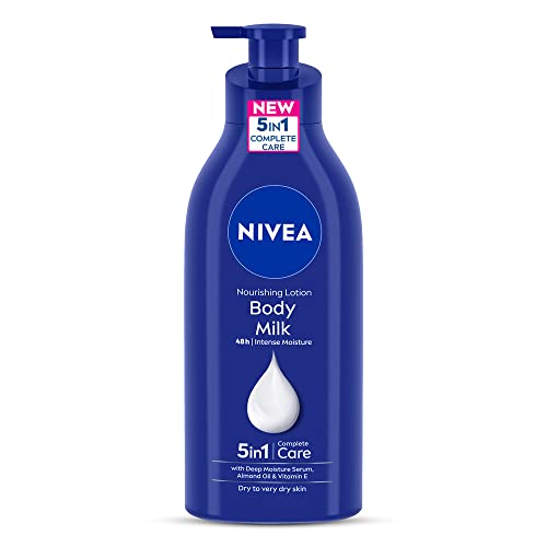 NIVEA Body Lotion for Very Dry Skin, 600 ml & NIVEA Sun Lotion, SPF 50, with UVA & UVB Protection, Water Resistant Sunscreen for Men & Women, 75 ml