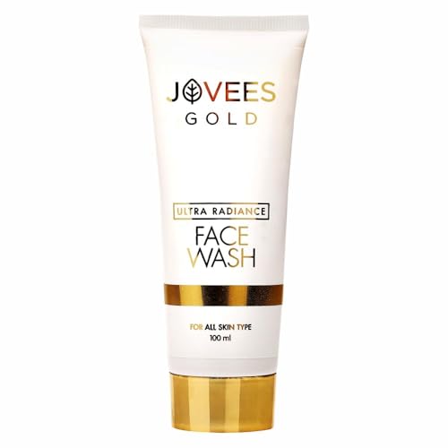 Jovees Herbal Ultra Radiance Gold Face Wash | Gives Nourished & Hydrated Skin 100ml And Premium Whitening Serum | Skin Brightening Serum Brightens, Nourishes and Hydrates 50ml