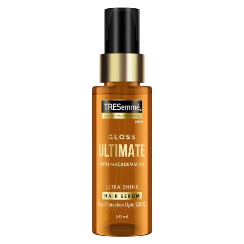 TRESemme Gloss Ultimate Ultra Shine Hair Serum 50ml with Macadamia Oil & Vitamin E, for Super shiny Finish