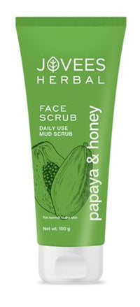 Jovees Herbal Papaya & honey Face Scrub For Normal to Dry Skin 100gm