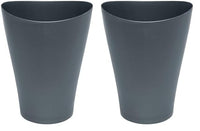 Rubbermaid Spa Works Compact Contemporary Style 9 Quart Indoor Open Vanity Home Trash Container, White Clear Pack of 1