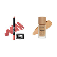 MARS Long Lasting Crayon Lipstick up to 12 Hours Stay (3.5 gm) (12-I Am Fierce) High Coverage Liquid Foundation | Blemish Free & Blendable Foundation for Makeup (40ml) (SHADE-6.5)