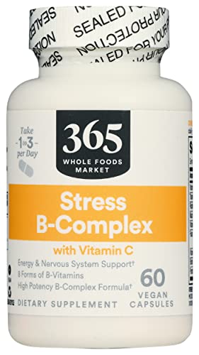 365 Vitamin B Stress Complex with Vitamin C, 60 Veg Capsules