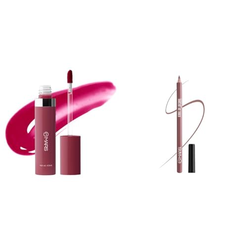 MARS Drip Lip Mist for Women (4.5 ml) (08-Plum Drip) Matte Lip Liner | One Swipe Smooth Application | Long Lasting Lip Pencil (1.4gm) (16-PEACHY GLOW)