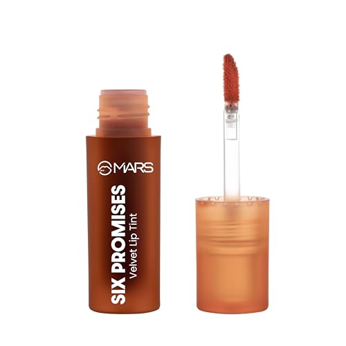 MARS Love Track Velvet Lip Tint (2.8ml) (SIX PROMISES) | Velvet Matte Finish High Coverage Liquid Matte Foundation | Blemish Free & Blendable Foundation For Makeup (40Ml) (Shade-04, All)