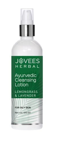 Jovees Herbal Lemongrass & Lavender Cleansing Lotion | For Oily Skin it controls acne, reduces blemishes 100ml