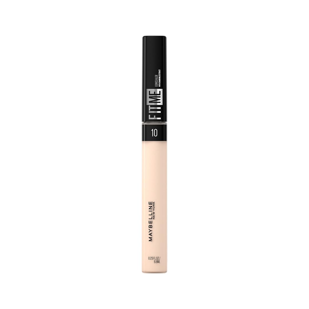 Maybelline New York Fit Me Matte+Poreless Liquid Foundation, 115 Ivory 30ml, Concealer, 10 Light, 6.8ml and Compact Powder, Shade 115 Ivory, 8g