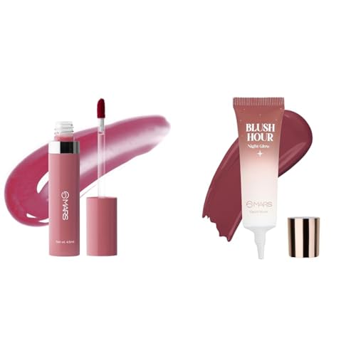 MARS Drip Lip Mist for Women (4.5 ml) (02-Mulberry Drip) Liquid Blush Hour | Dewy-Matte Finish | Highly Pigmented | Lightweight & Long-Lasting Formula | Effortless Application (12 ml) (06-NIGHT GLOW)