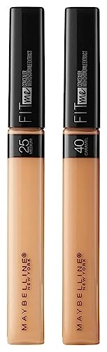 Maybelline New York Fit me Concealer, 40 Caramel, 6.8ml and Maybelline New York Fit Me Concealer, 25 Medium, 6.8ml