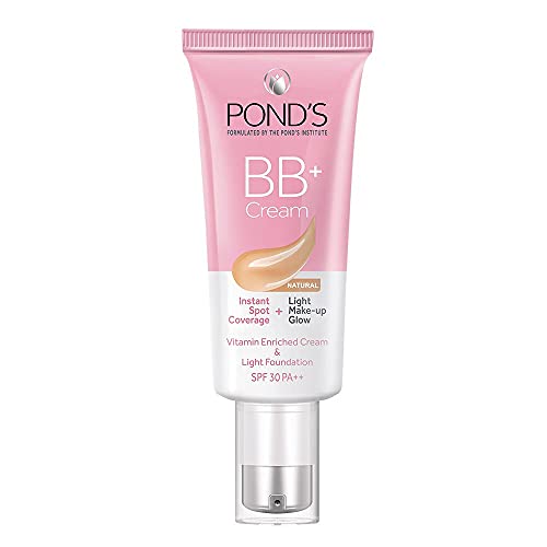 POND'S BB+ Cream, Instant Spot Coverage + Light Make-up Glow, Natural 30g
