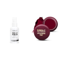 Insight Cosmetics Makeup Fixer Spray | Light Weight, Quick Dry Makeup Setting Spray | Non-Sticky &,INSIGHT Cosmetics Lip and Cheek Tint|Enriched With Vitamin E | Matte|Multipurpose|Lightweight Formu