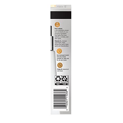 Neutrogena Rapid Tone Repair Dark Spot Corrector Face Serum with Hyaluronic Acid, Retinol & Vitamin C, Daily Anti Wrinkle Retinol Serum & Dark Spot Corrector to Brighten & Even Tone, 1 oz