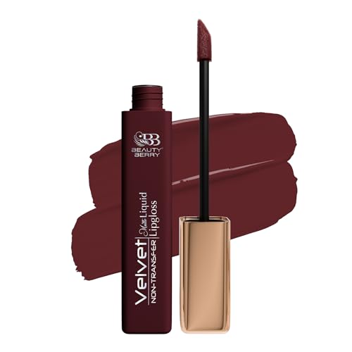 Beauty Berry Velvet Non Transfer Liquid Lipstick for Women (Brown Nut)