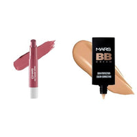 MARS Matte Super Stay Lipstick | Up to 12 Hours Long Lasting | Smudge Proof and Waterproof Lipstick for Women (2.6 gm) (15-FANTASYLAND) BB Cream Lightweight Foundation (30 ml) (Tan)