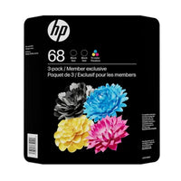 HP 68 3-Pack Tri-Color (1)/Black (2) Original Ink Cartridges