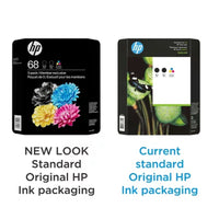 HP 68 3-Pack Tri-Color (1)/Black (2) Original Ink Cartridges