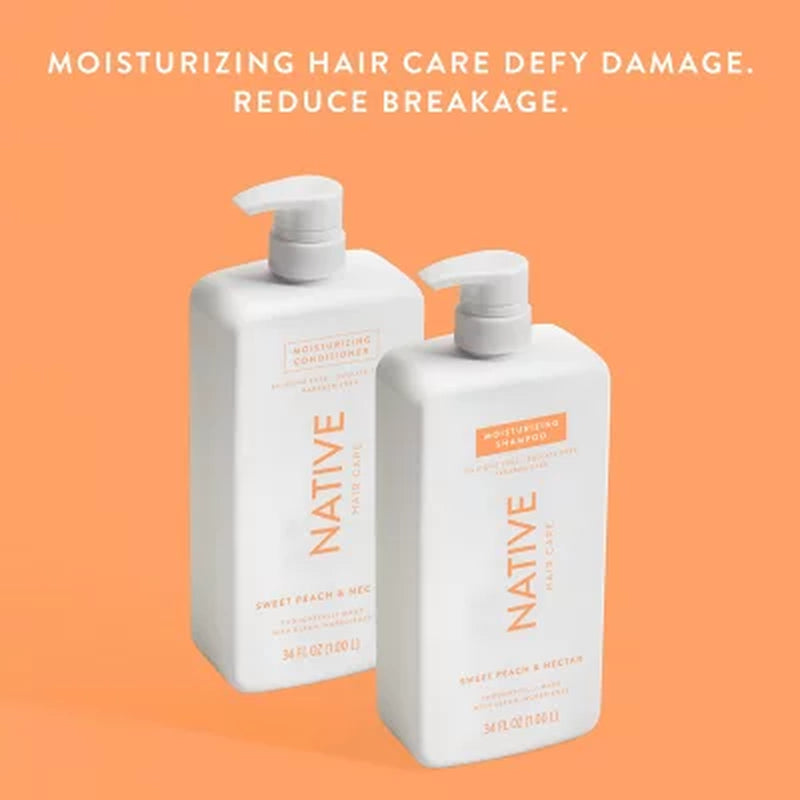 Native Sweet Peach & Nectar Shampoo & Conditioner, 34 Fl. Oz., 2Pk.
