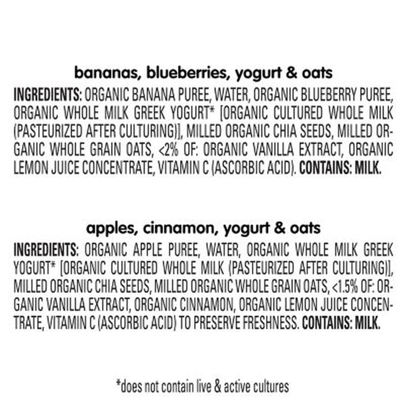 Happy Tot Super Morning Pouch, Apple Cinnamon and Blueberry Banana (4 Oz., 12 Ct.)