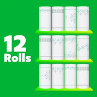 Bounty Prints Select-A-Size 2-Ply Paper Towels, 12 Rolls, 128 Sheets/Roll