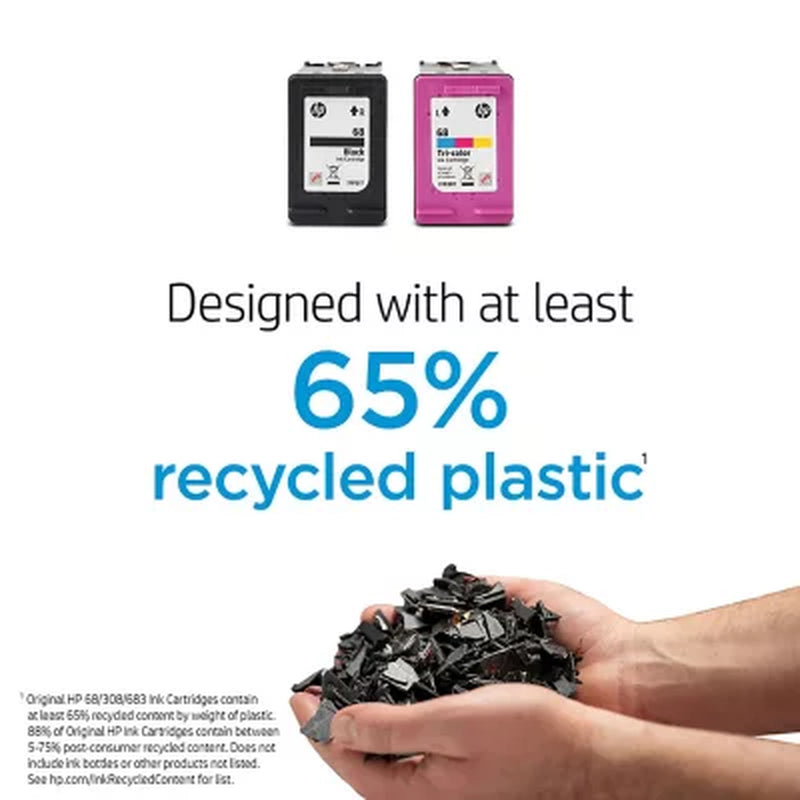 HP 68 3-Pack Tri-Color (1)/Black (2) Original Ink Cartridges