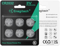 CR2032 Lithium Coin Cell Batteries - 3V Button Batteries (6-Pack)