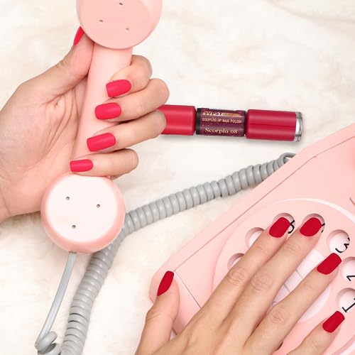 Typsy Beauty 2 in 1 Gel Nail Polish | Pink & Red | Quick Drying | Glossy Finish | Long Lasting | Chip Resistant |10 ml