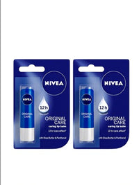 Nivea Women Pack Of 2 Original Care Lip Balm, Clear