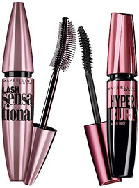 Maybelline New York Hypercurl Mascara Waterproof, Black, 9.2Ml And Maybelline New York Lash Sensational Waterproof Mascara, Black, 10 Ml