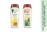 Moha: Herbal Shower Gel & Moisturizing Lotion Combo For Face & Body– Soft, Supple & Healthy Moisturized Skin | Unisex - 200 ml Each