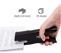 Basics Effortless Hand Held Plier Stapler, 25 Sheet Capacity, Black