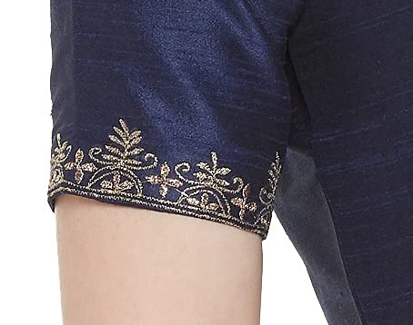 X3 Women's  Polyester Sleeve Readymade Saree Blouse