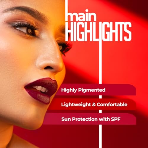 Juice Matte Luxe Lipstick - Vitamin E Enriched, Smudge-Free with Bio Retinol, Moisturizing Lock Technology, SPF 15, Long-Lasting (Mocha Lust - M02)