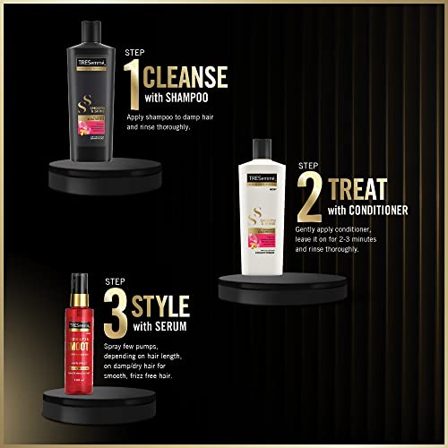 Tresemme Smooth & Shine Shampoo, with Vitamin H & Silk Protein, for Salon Silky Smooth Hair, Provides Moisture & Shine, 340 ml