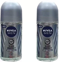 Nivea SILVER PROTECT ANTIBACTERIAL (PACK OF 2) Deodorant Roll-on - For Men (100 ml, Pack of 2)