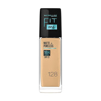 Maybelline New York Fit Me Matte+Poreless Light Coverage Liquid Foundation For Oily Skin oil, 128 Warm Nude 30Ml, Concealer, 25 Medium, 6.8Ml And Compact Powder, Shade 128 Warm Nude, 8G, Pack Of 1
