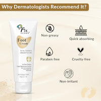 Fixderma 5% Lactic Acid, 15% Urea, 3% Glycerine, Foot Cream For Dry & Cracked Feet, Moisturizes and Soothes Feet, Heel Repair Paraben & Sulphate Free, All Skin Types 60 ML