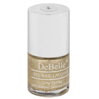 DeBelle Gel Nail Polish Sirius (Gold With Silver Glitter Sugar Finish Nail Paint)|Non UV - Gel Finish |Chip Resistant | Seaweed Enriched Formula| Long Lasting|Cruelty and Toxic Free| 8ml