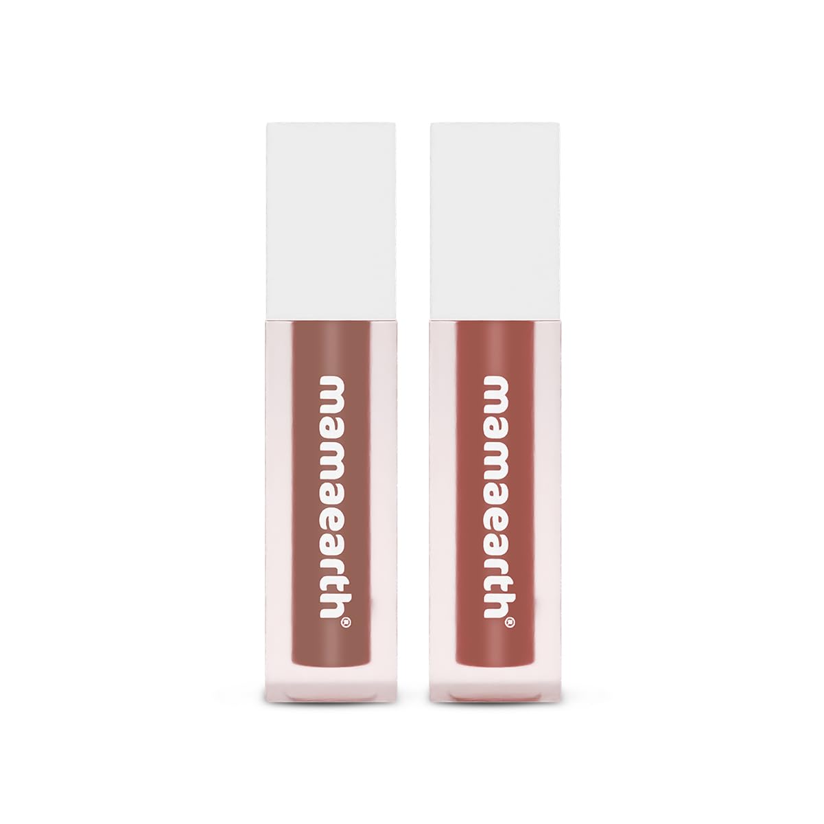 Mamaearth Feather Light Liquid Matte Mini Lipstick Duo(1.2 ml X 2) 16-Hour Long Stay | Weightless & Non-Drying | Made Safe Certified